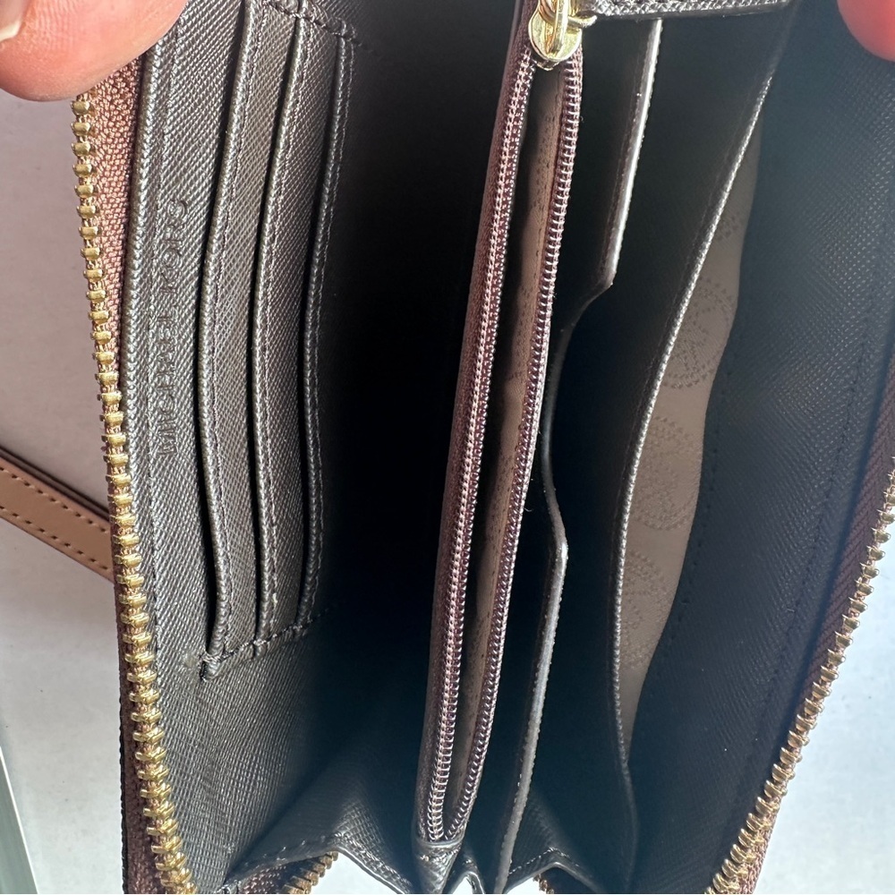 Michael Kors Brown Checkered Wallet - Picture 6 of 11